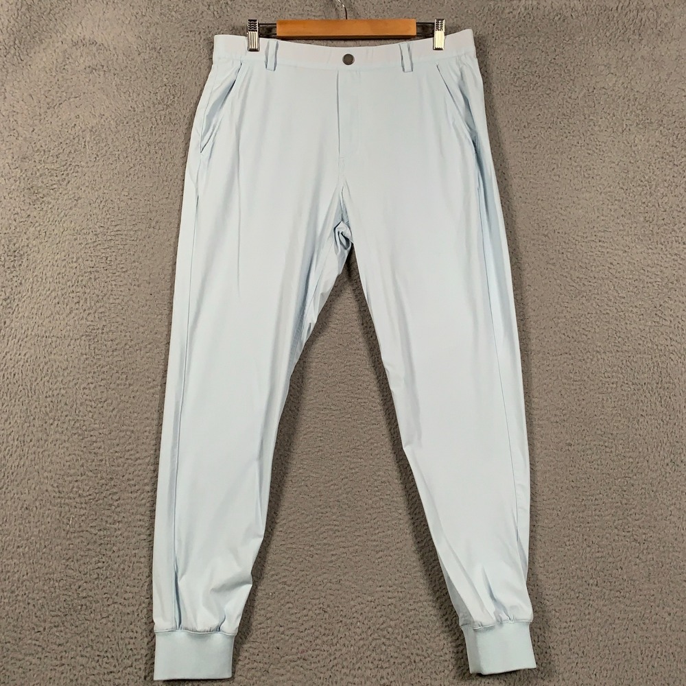 Redvanly Kent Golf Jogger Pants Mens Large Light Blue Performance Stretch Cuffs